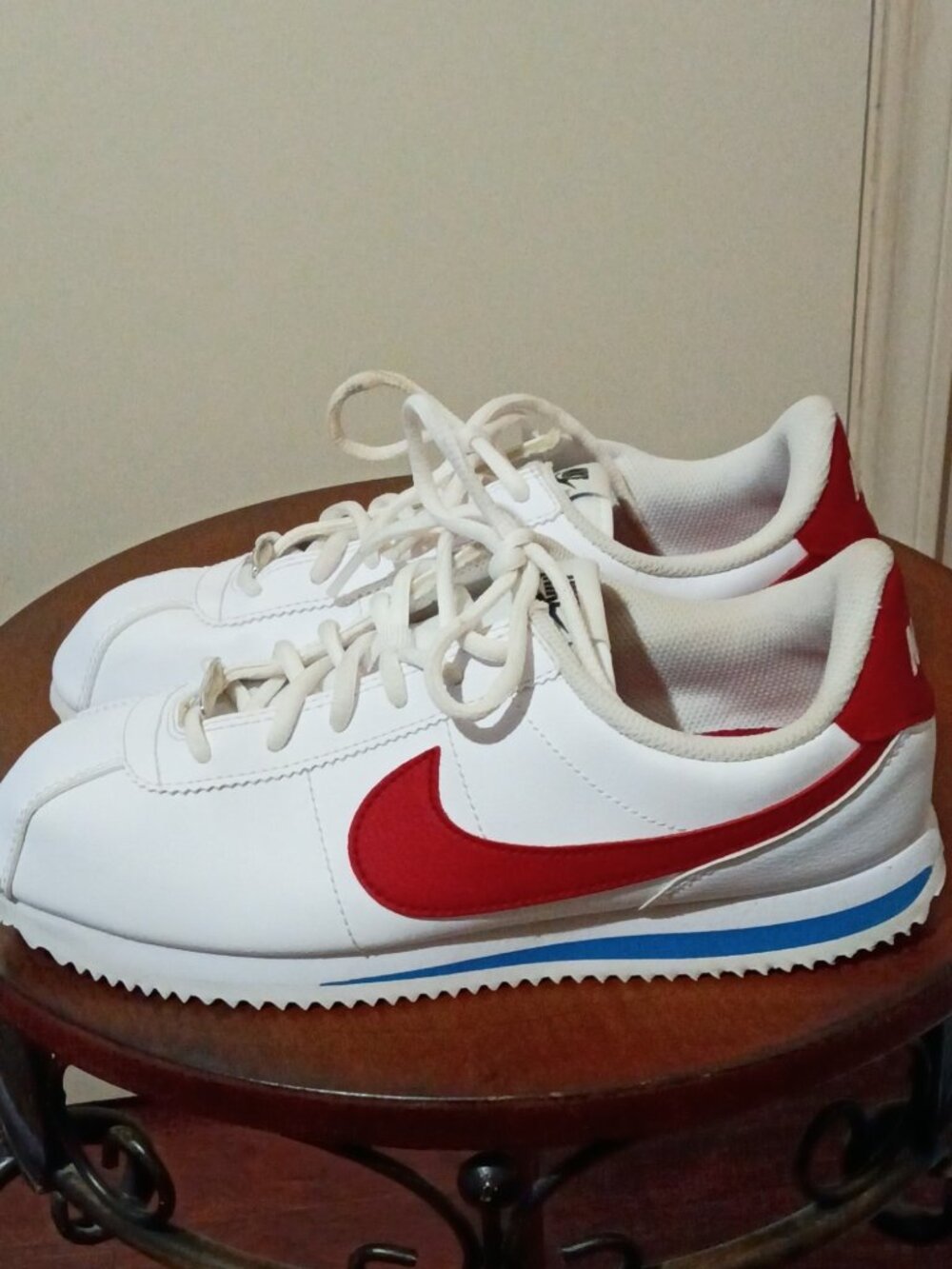 Youth Nike Cortez 72 Forrest Gump White Leather Red Swoosh 904764-103 Size 7Y - Picture 9 of 14